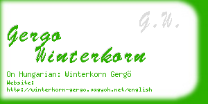 gergo winterkorn business card